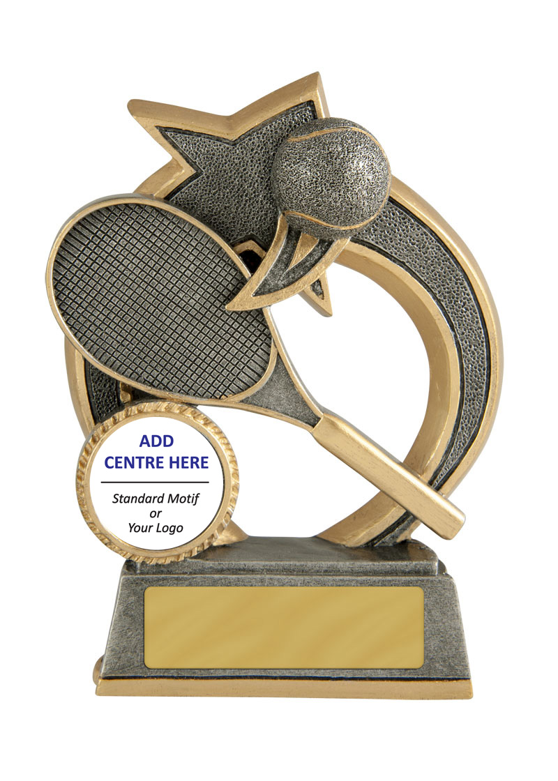 FREE Engraving 2 sizes Premium Acrylic Colour Tennis Award Sport School Trophy 