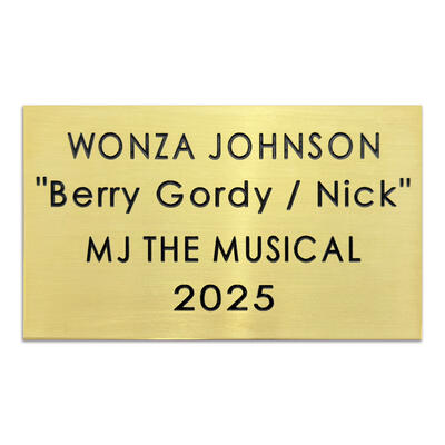 Title Plate Engraved Brass