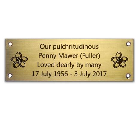 Park Bench Plaques BRT-SB