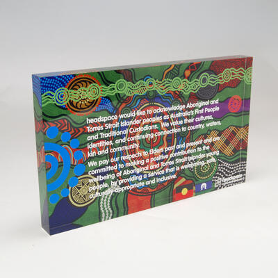 Acknowledgement of Country Acylic Block