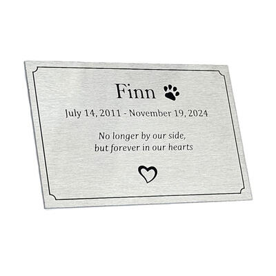 Pet Memorial Plaque - Stainless Steel
